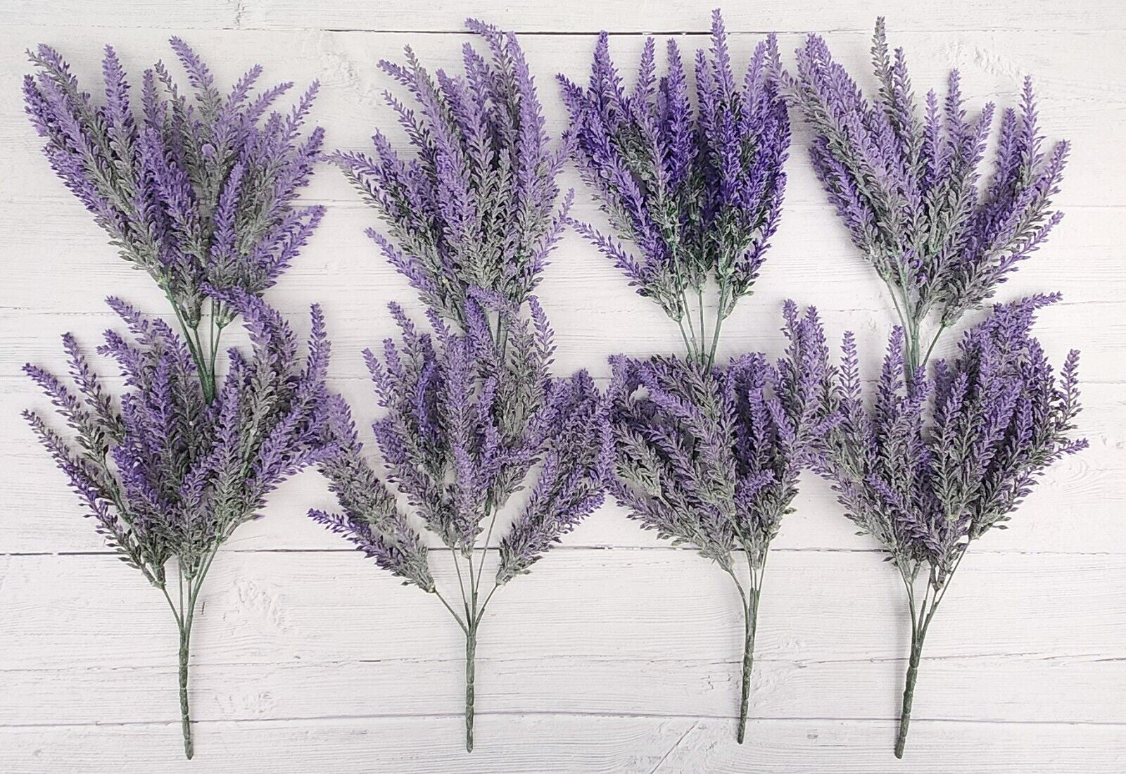 Artificial Lavender Flowers in Bundles Fake Silk Faux Lavender Plant Wooden Pots