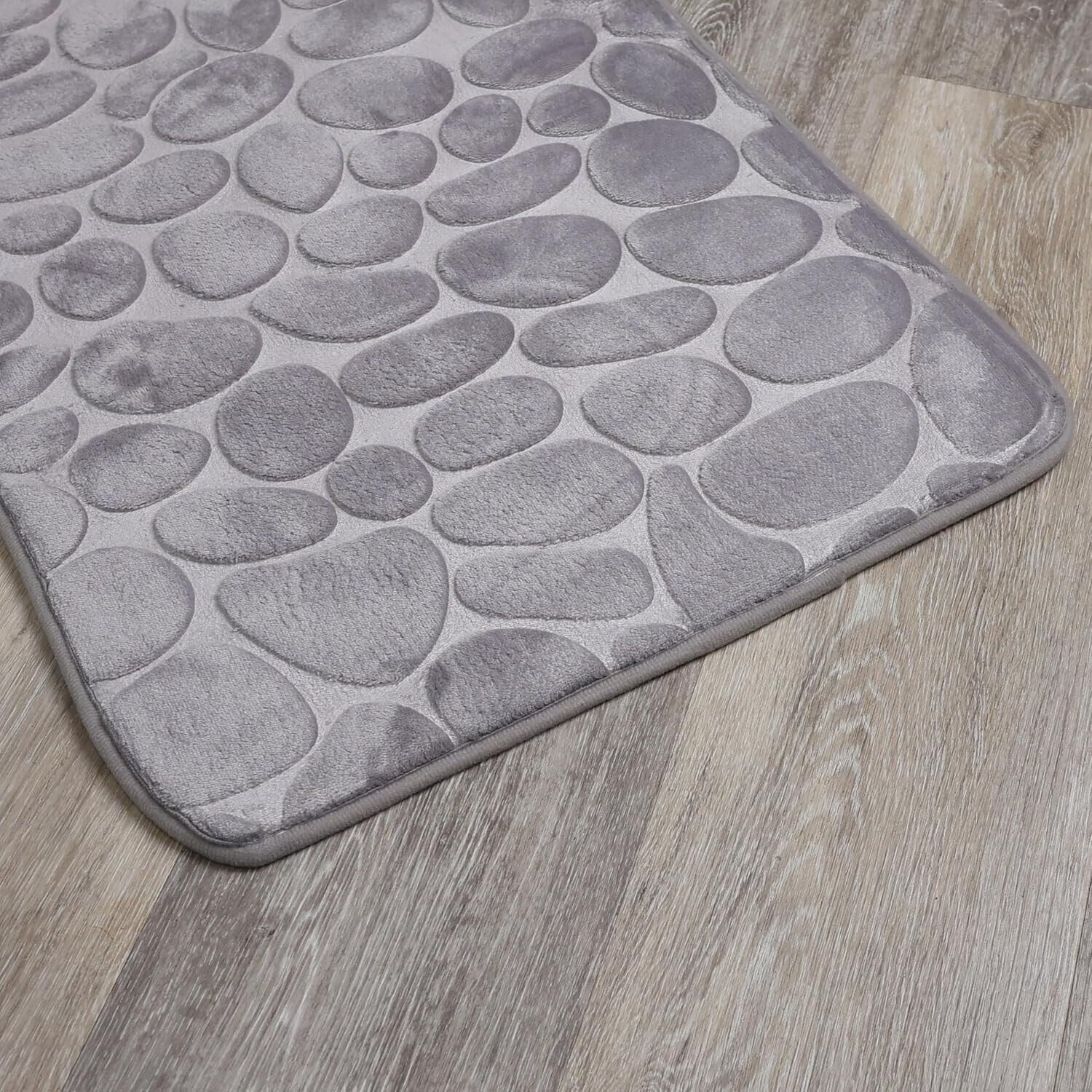 2 PCS Bathroom NON SLIP BATH MAT MEMORY FOAM ULTRA SOFT TOILET BATHROOM RUGS