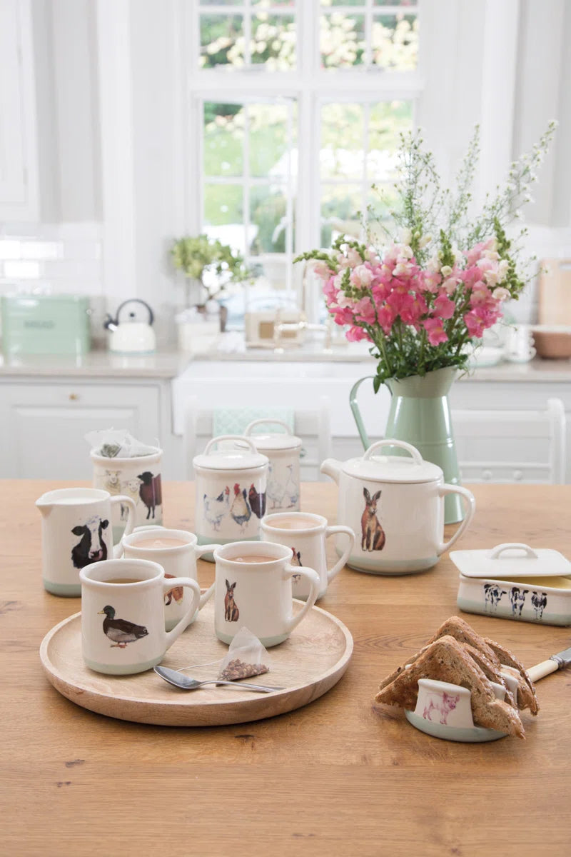 Apple Farm Stoneware Coffee, Tea and Sugar Canisters