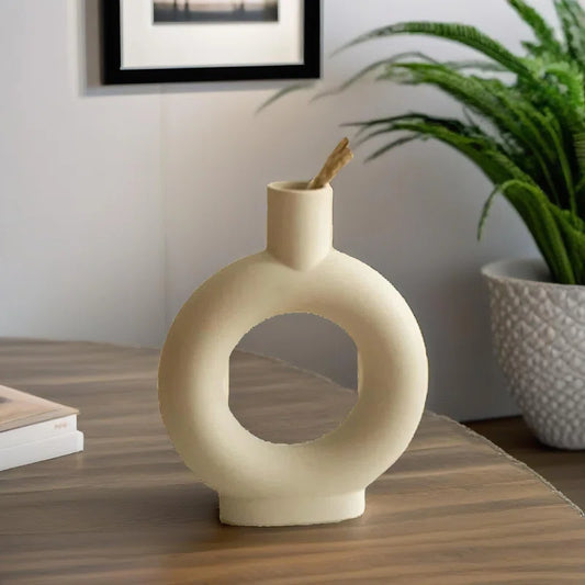 Ceramic Table Donut Vase Home Living Room Decor