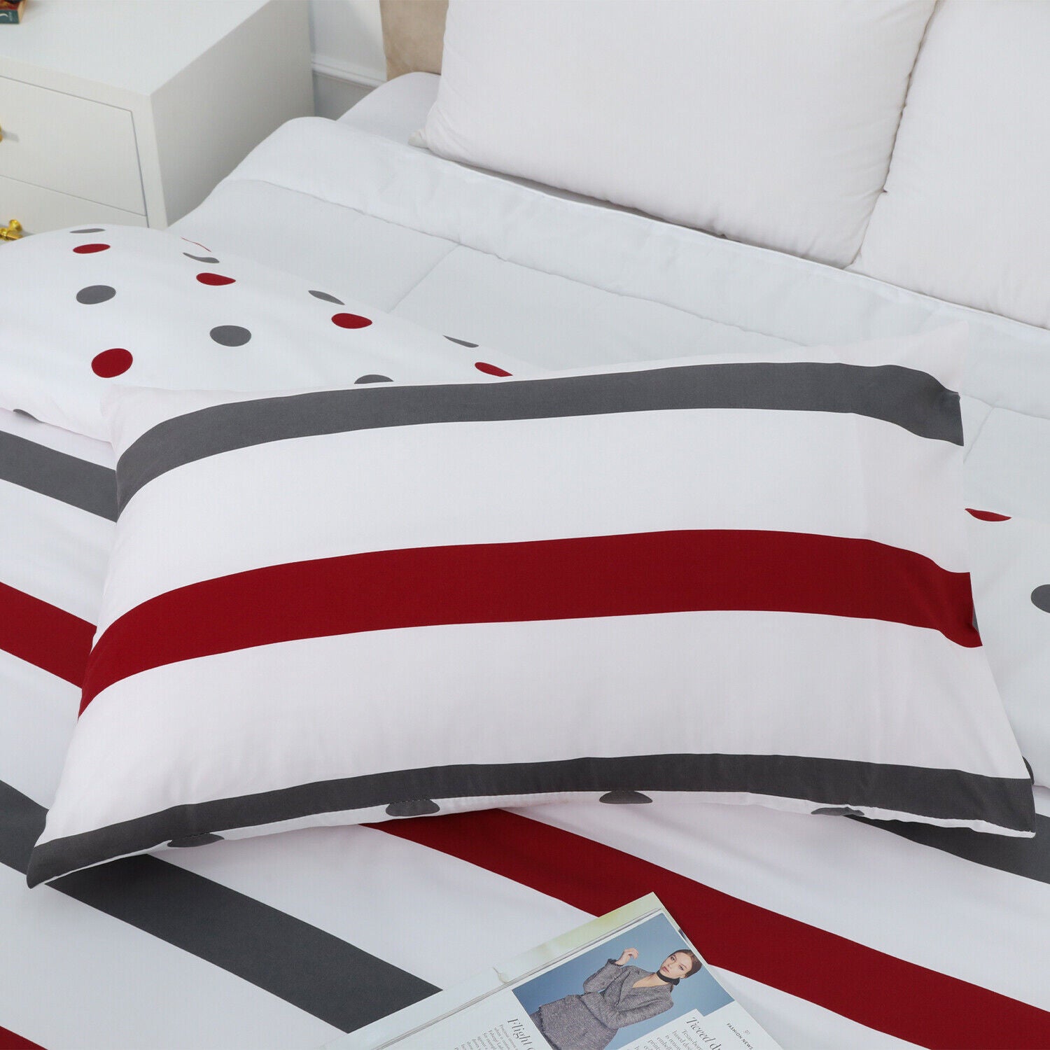 Luxury Reversible Duvet Cover Quilt Cover Bedding Set Single Double King Size
