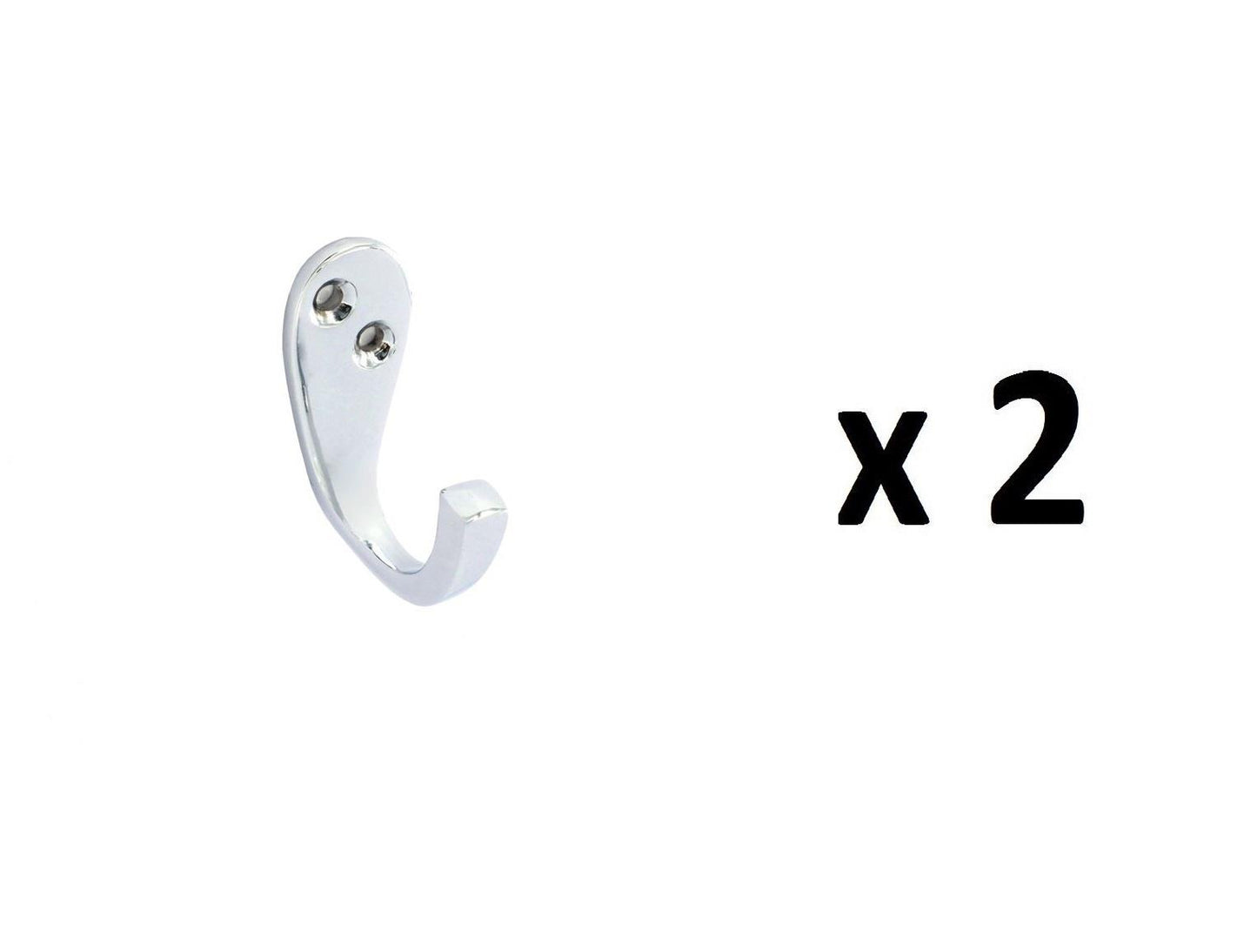 Securit S2981 Victorian Single Chrome Robe Hat Jacket Hook 50Mm Various Quantity