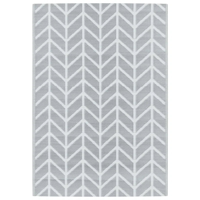 Westrem Double Layer Grey Indoor / Outdoor Area Rug