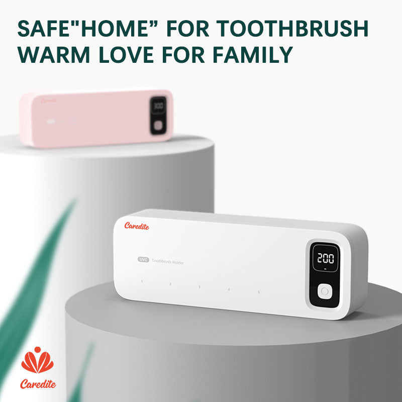 Caredite 2023 Toothbrush Sterilizer Holder with New Multi Colors, Fast Drying Professional Home Toothbrush Sterilizer Protect Your Family Oral Health Bathroom Wall-Mounted Adjustable