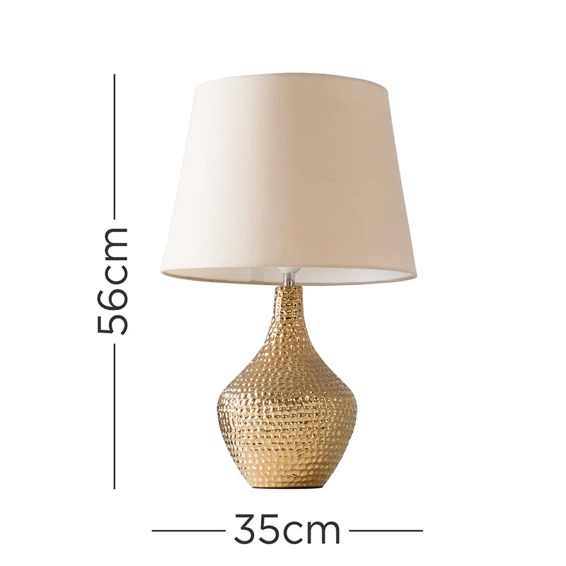 Aafko 56Cm Gold Table Lamp Set