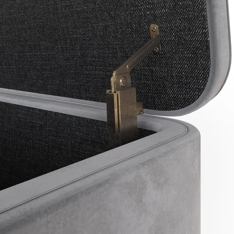 Analisha Velvet Upholstered Storage Bench