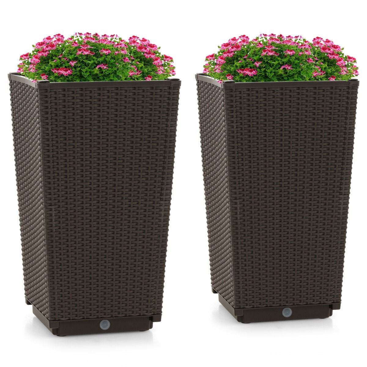 Outdoor Wicker Flower Pot Set of 2