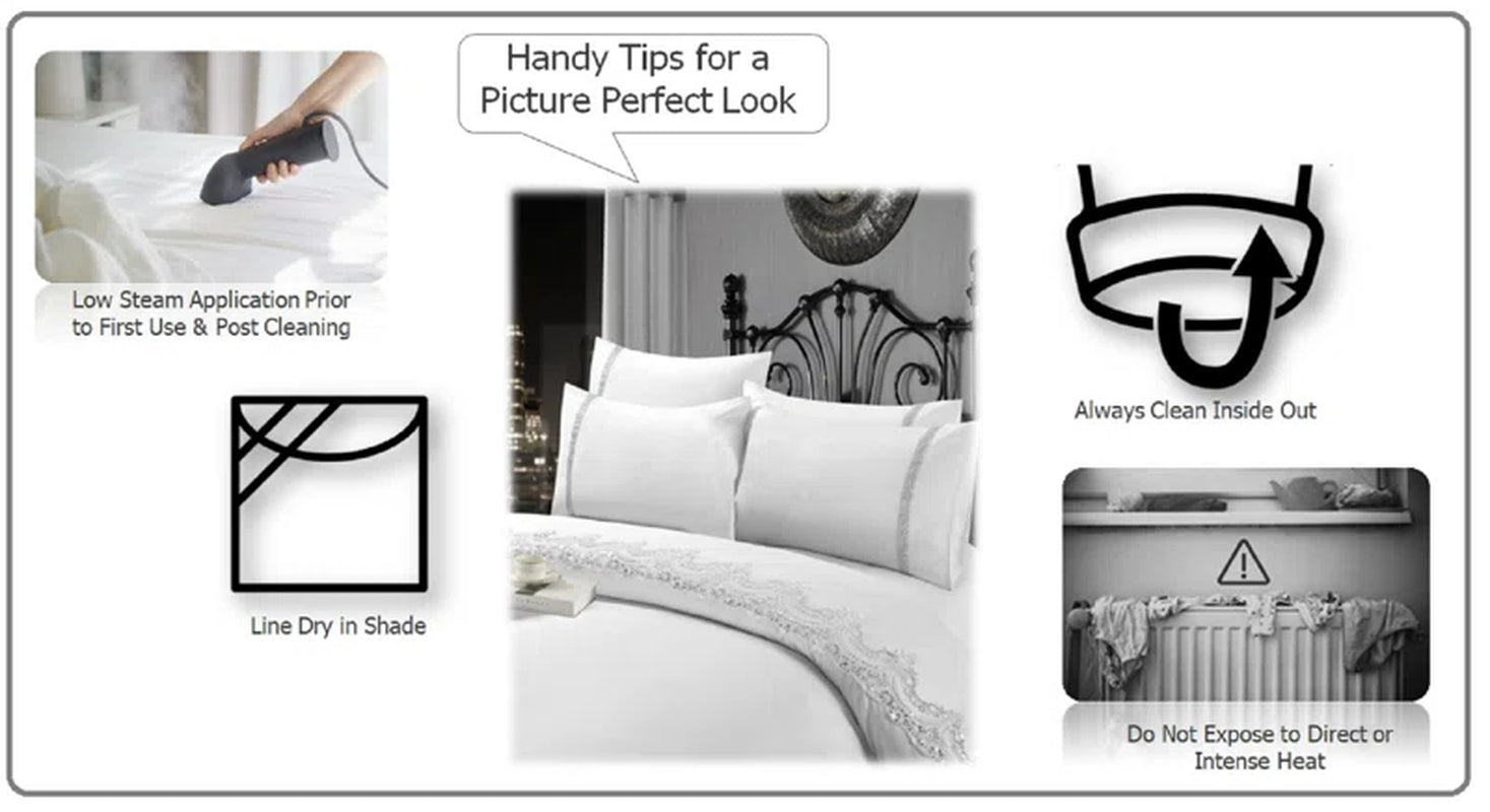 Jenifry Ivory Microfibre 8TC Modern & Contemporary Duvet Cover Set