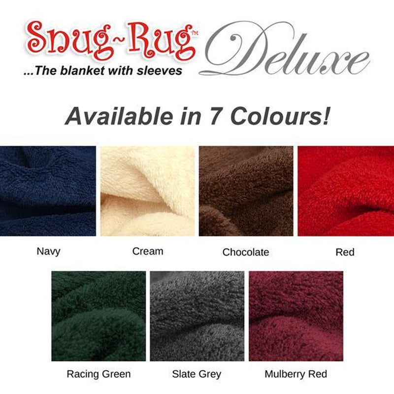 Genuine Snug Rug DELUXE ™ ADULT Cosy Warm SLEEVED Arms Blanket Fleece Official