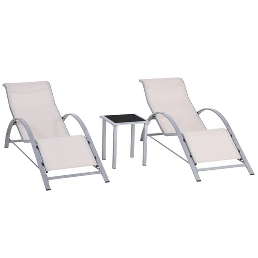 Gulfasa 169Cm Long Reclining Chaise Lounge Set