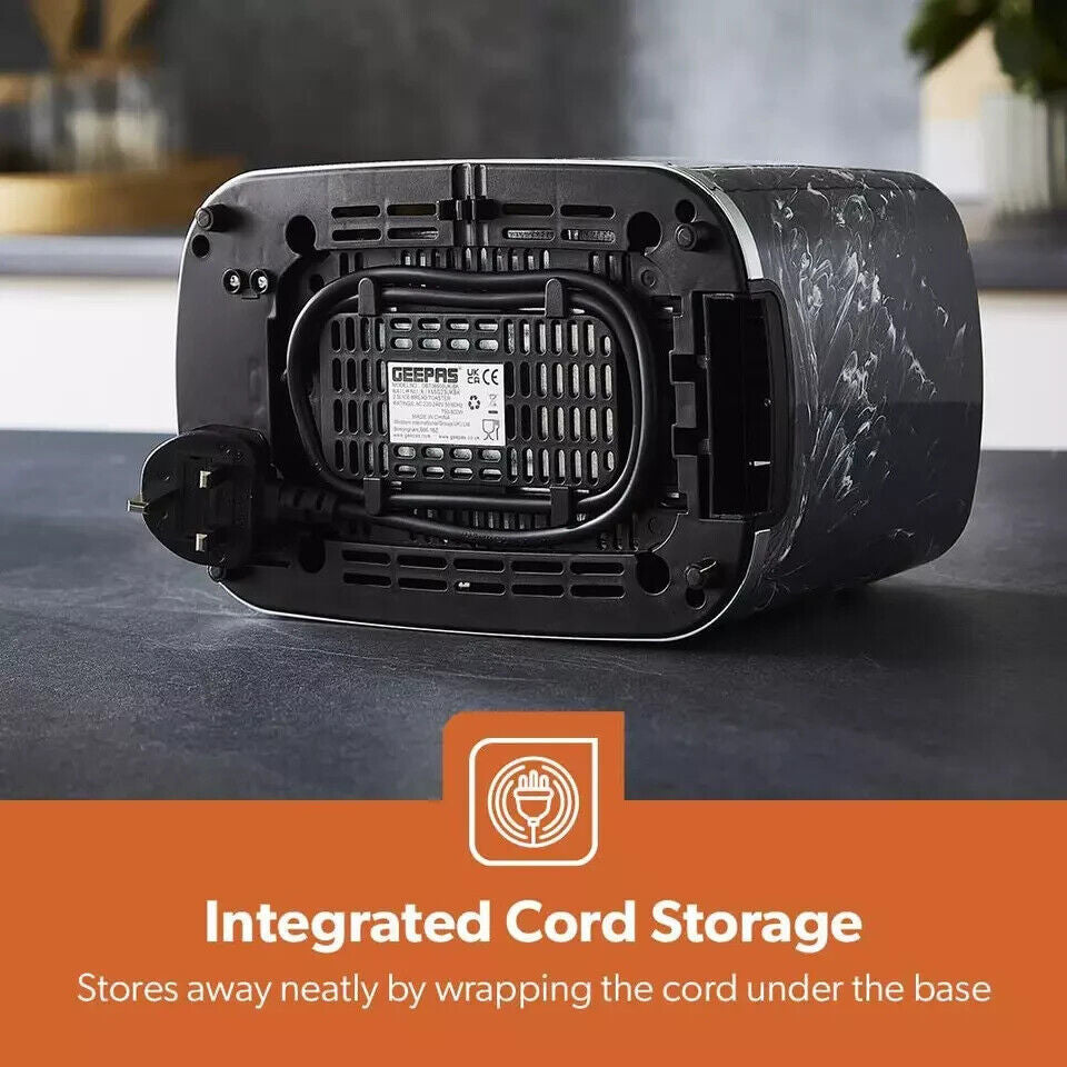 GEEPAS 2 Slice Bread Toaster Variable Browning Control Crumb Tray Cancel 900W