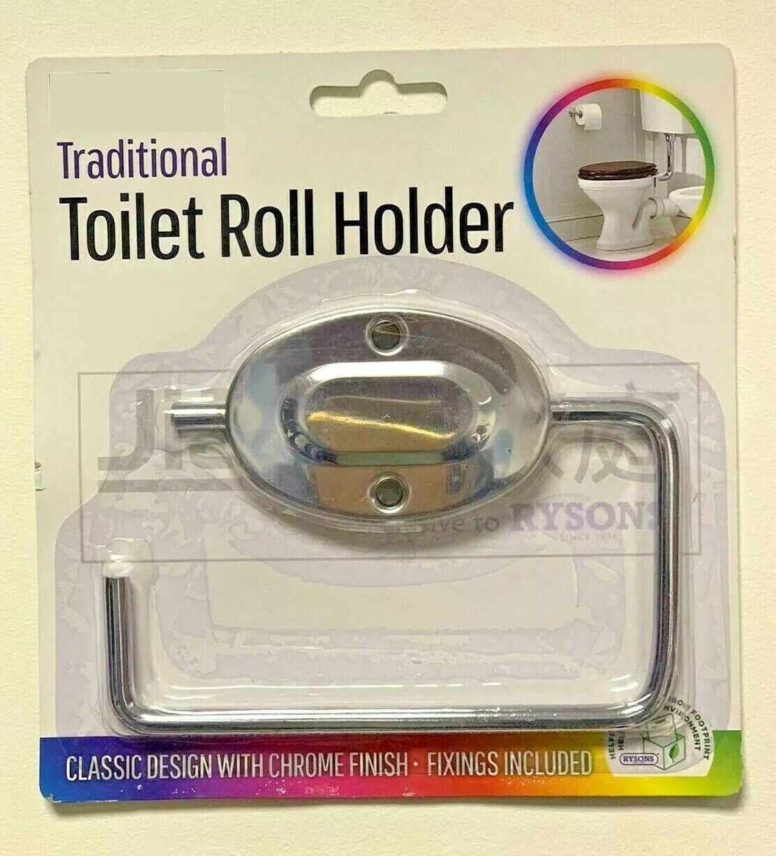 Chrome Toilet Roll Holder Wall Mounted Rack Included Screw Fitting