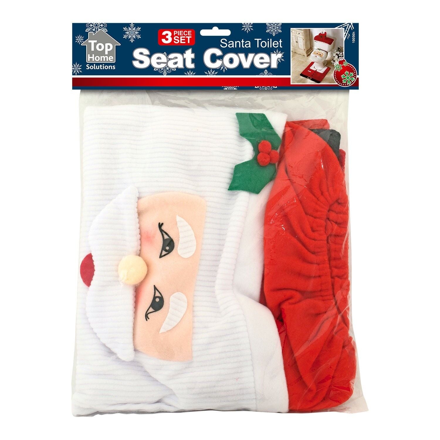 Christmas Xmas Decoration Toilet Seat Cover Set Santa, Elf, Reindeer, Snowman