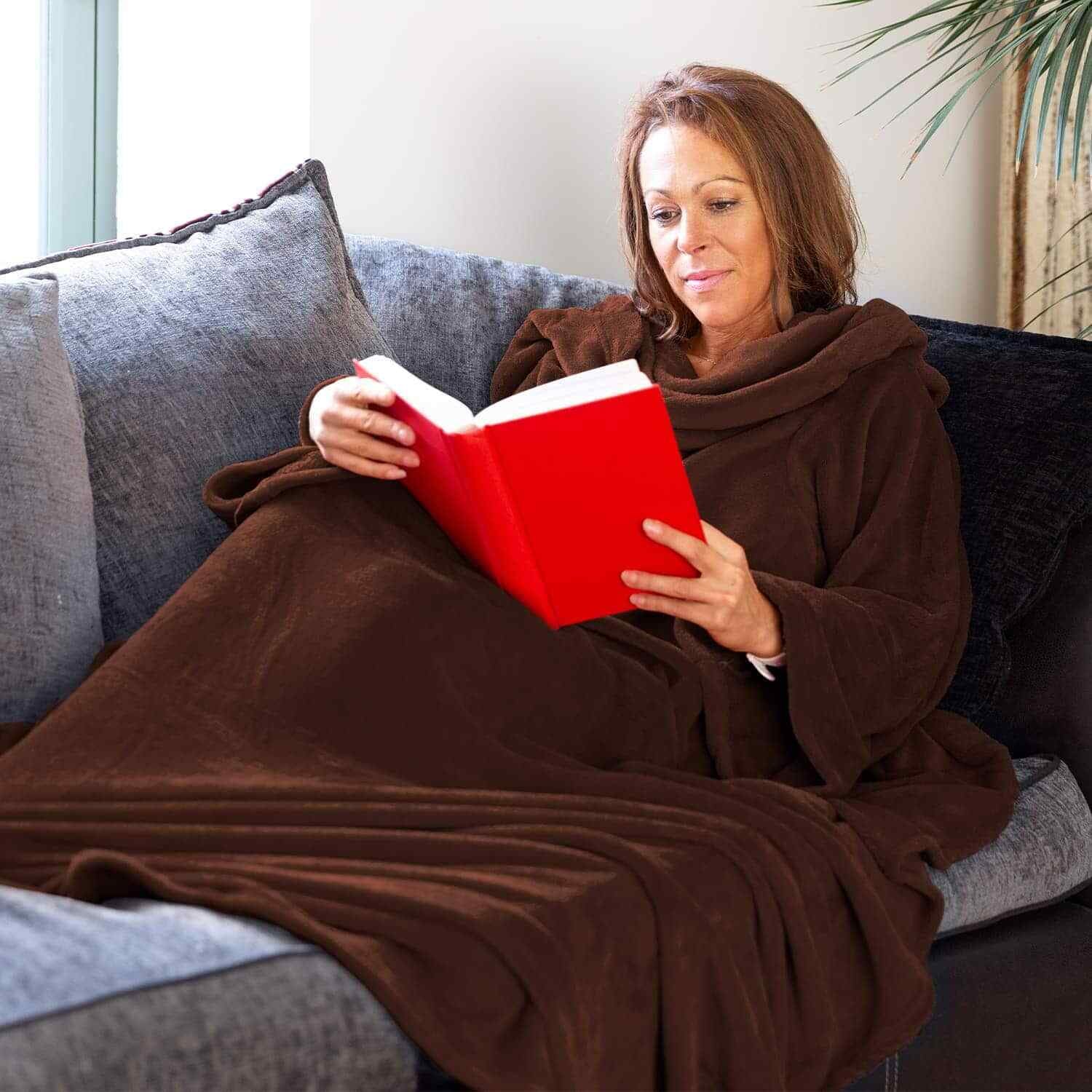 Genuine Snug Rug DELUXE ™ ADULT Cosy Warm SLEEVED Arms Blanket Fleece Official