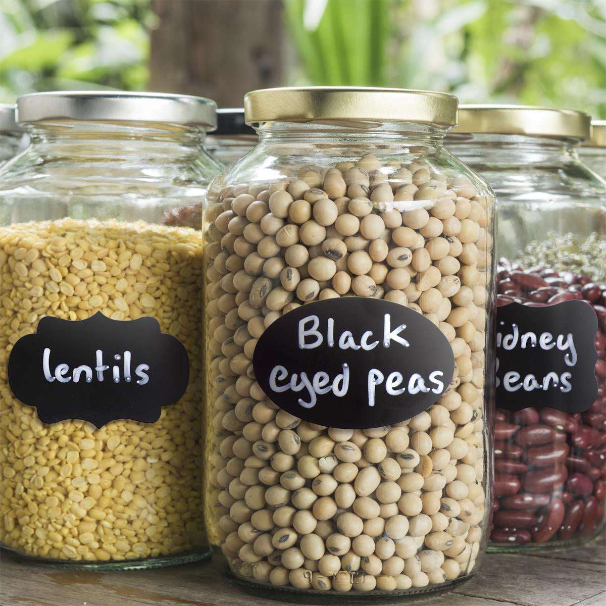 200 Reusable Chalkboard Labels Removable Blackboard Stickers Name Bottles Jars