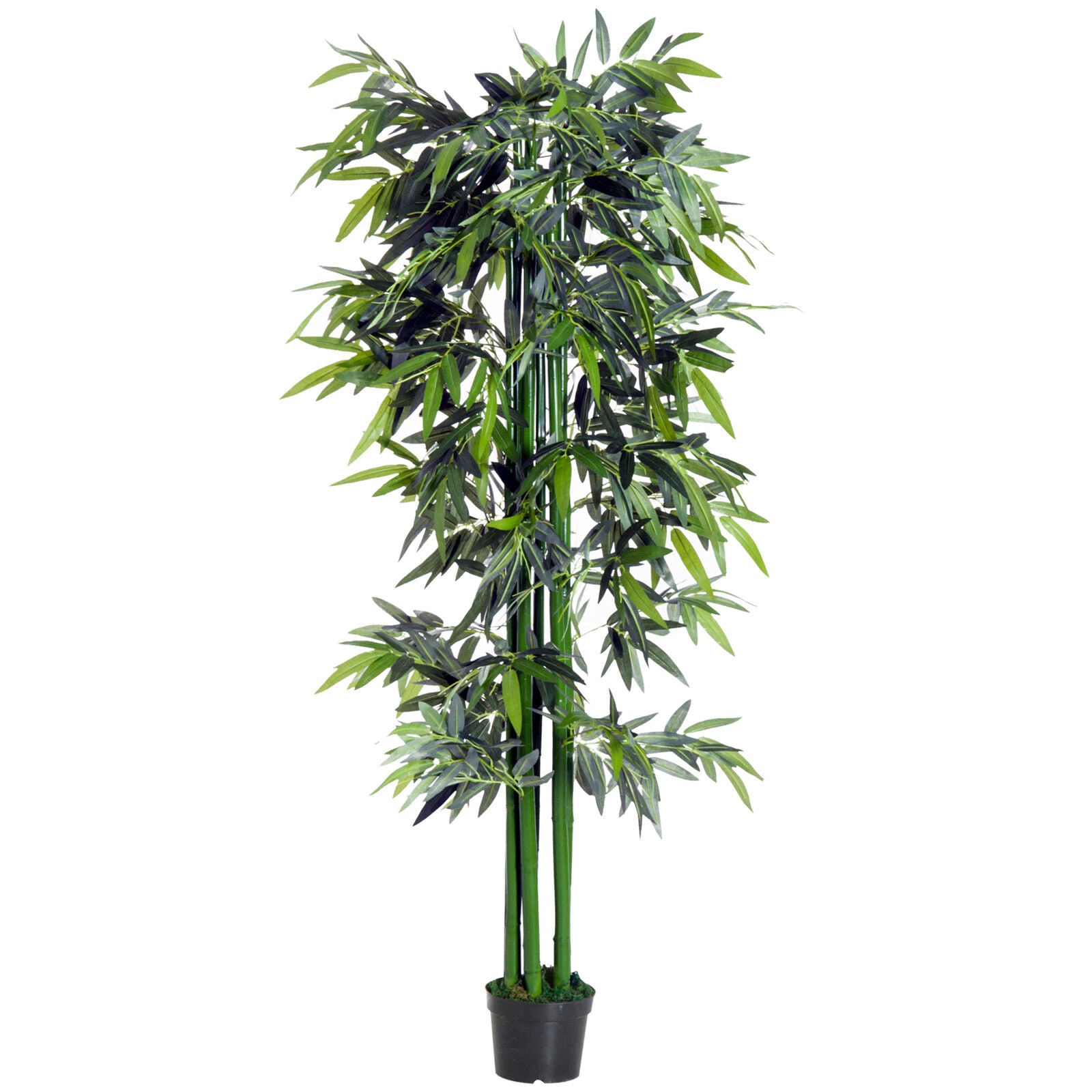 Outsunny Artificial Bamboo Tree Plant Greenary in a Pot 1.8M for Home or Office