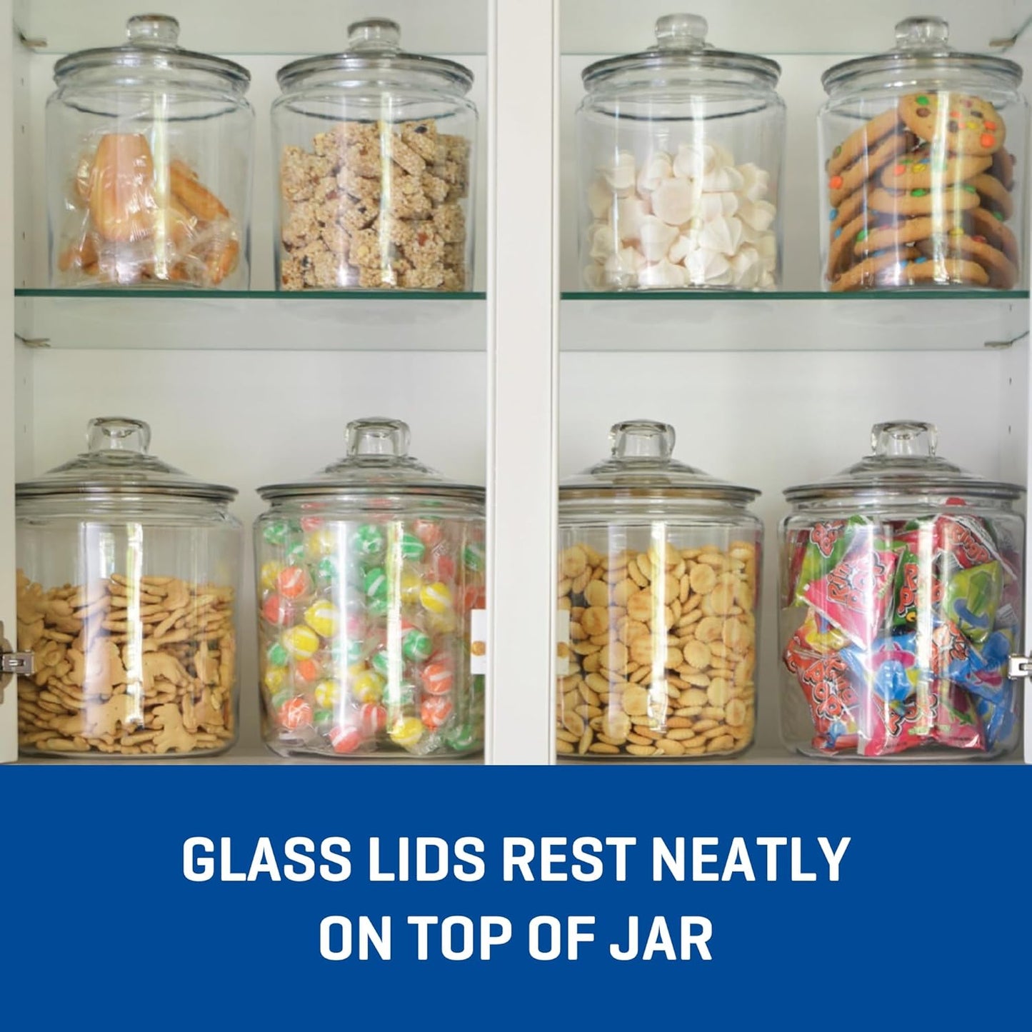 Heritage Hill 1 Gallon Glass Jar with Lid, Set of 2