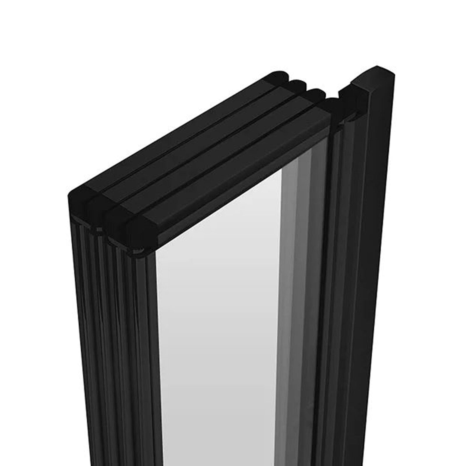 Nes Home 1100Mm 4 Fold Bath Shower Screen Matt Black Frame