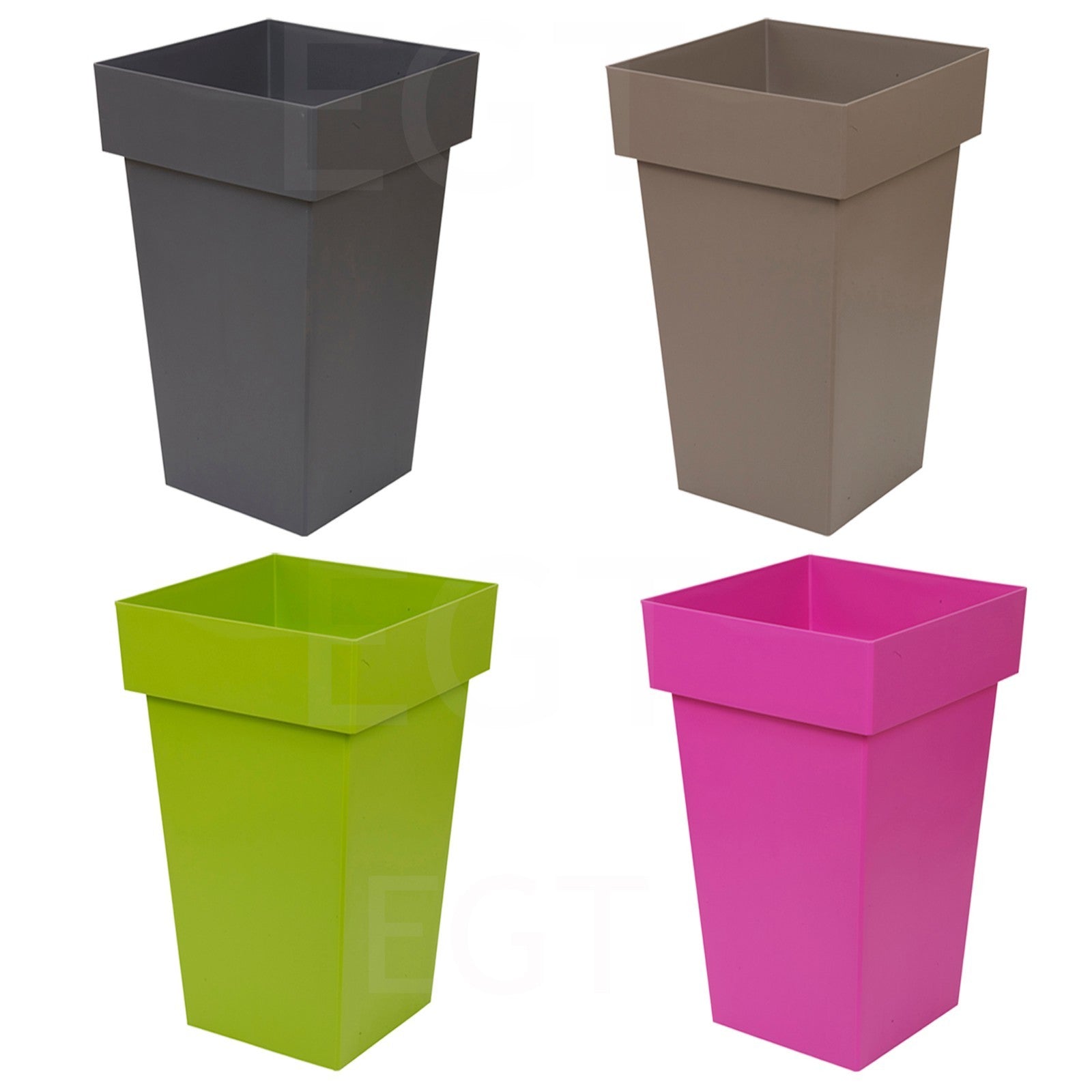 Assorted Large Plastic Plant Flower Pot Garden Holder Planter Herb Bush Ornament