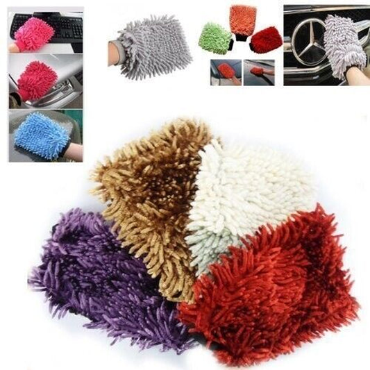 Car Wash Mitts Double Sided Microfiber Car Wash Mitts Super Absorbent Assorted