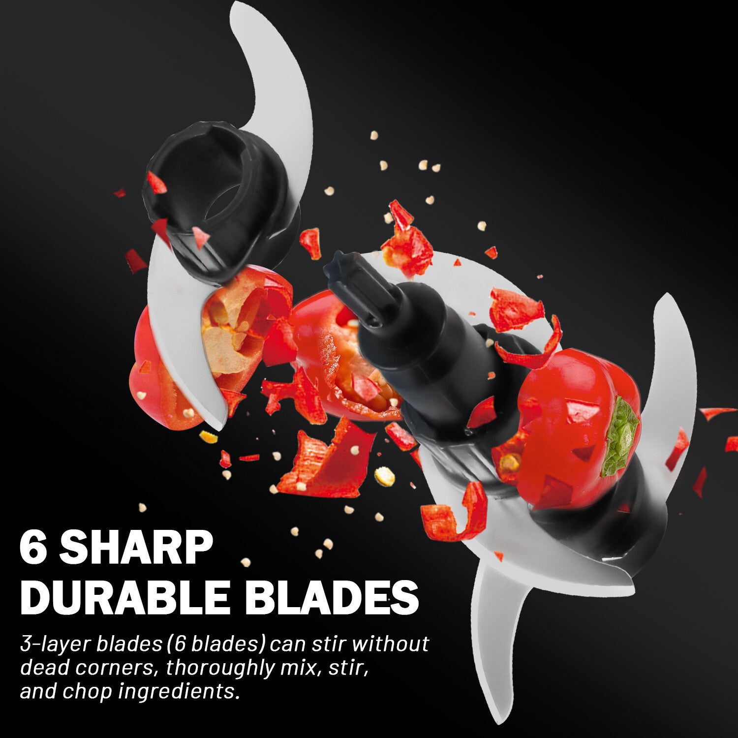 Mini Chopper Electric Blender& One Button Operation,Easy Clean with Nuts Grinder