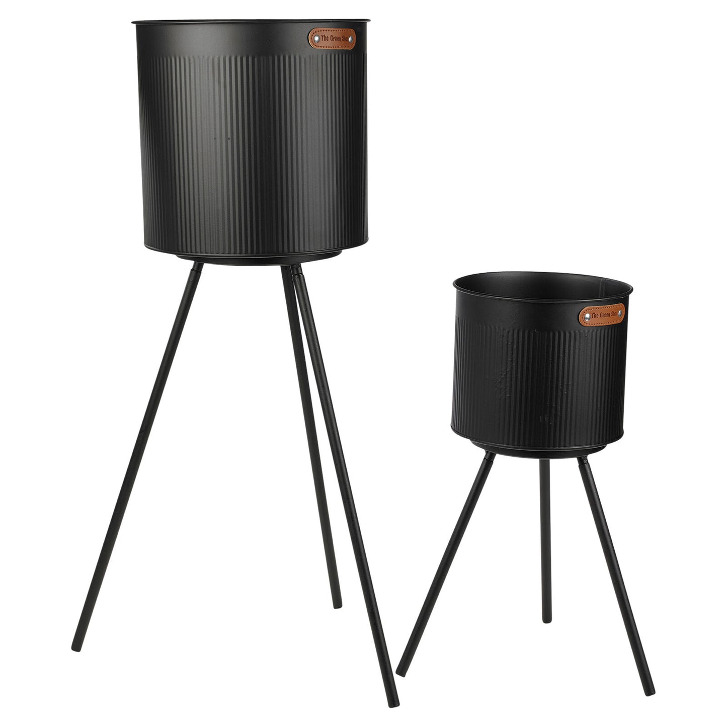 Outdoor Garden Patio Décor Metal Flower Pot Set Planter Raised on Legs