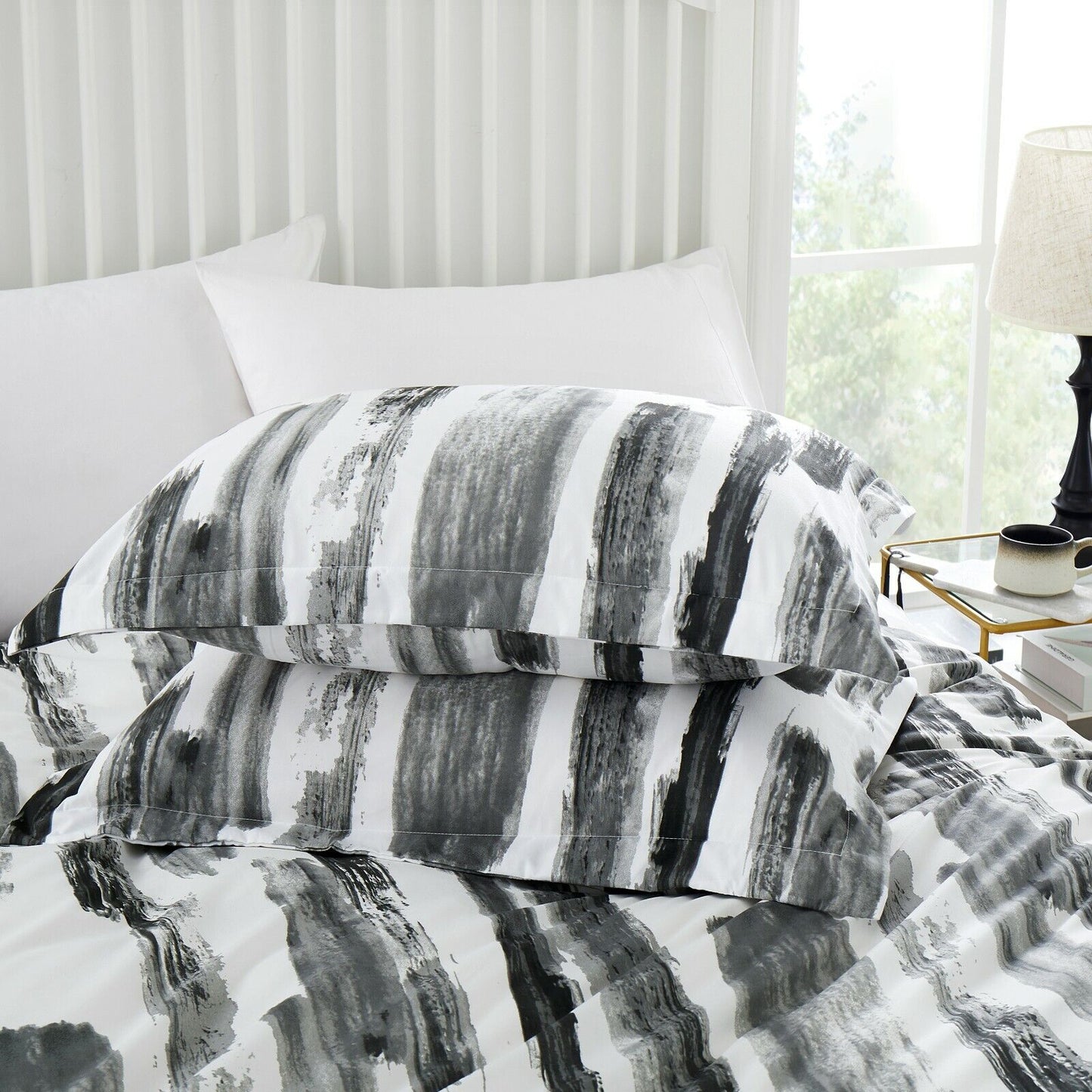 Luxury Reversible Duvet Cover Quilt Cover Bedding Set Single Double King Size