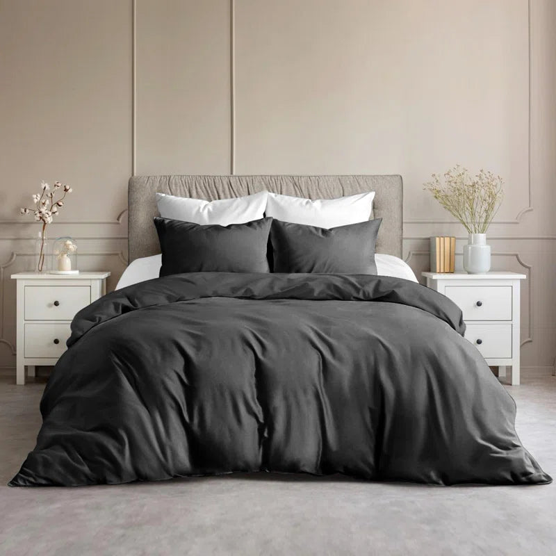 Plain Microfibre 200TC Reversible Contemporary Luxury Quilt Duvet Cover