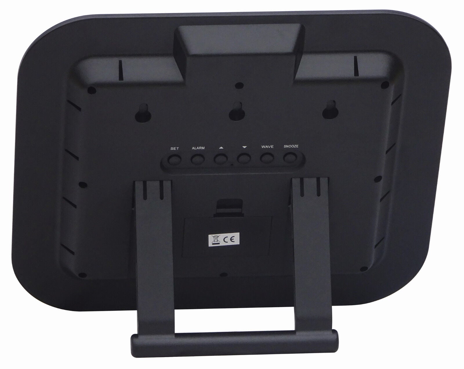 Jumbo LCD Radio Controlled Wall Clock with Temperature and Humidity Display