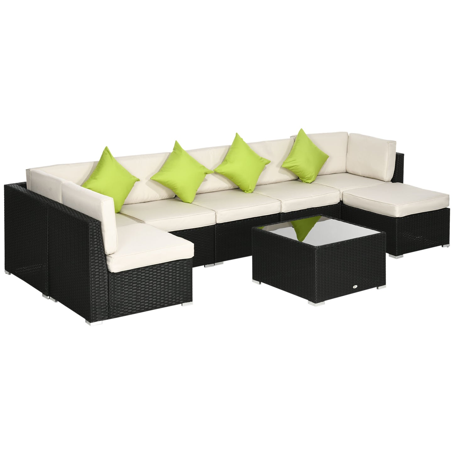 Rattan Outdoor Garden Furniture Patio Corner Sofa Set with Cushions