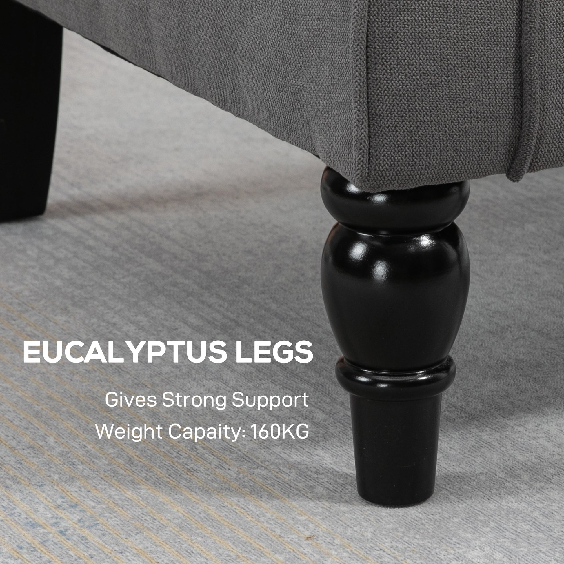 Retro Accent Chair Wingback Armchair with Wood Frame for Living Room