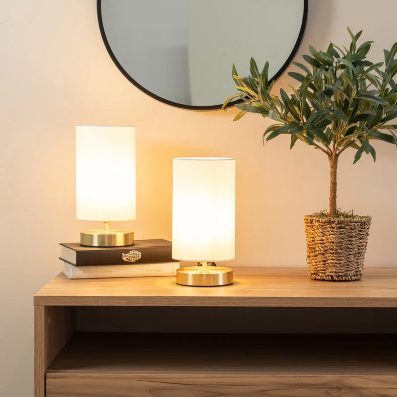 Romica Pair of Touch Table Lamps with Fabric Shades