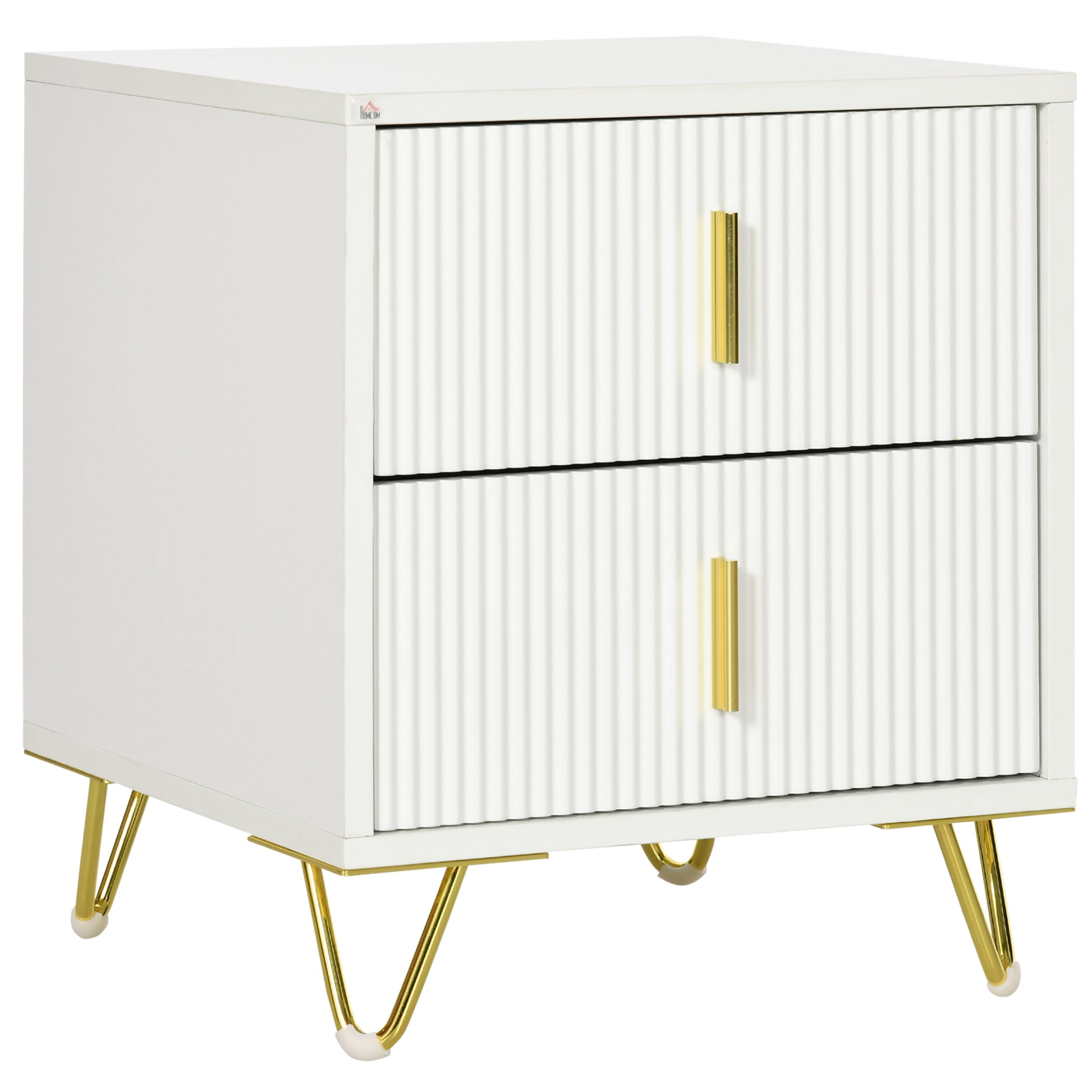 Small Chest of Drawers, Dresser with Handles Living Room White