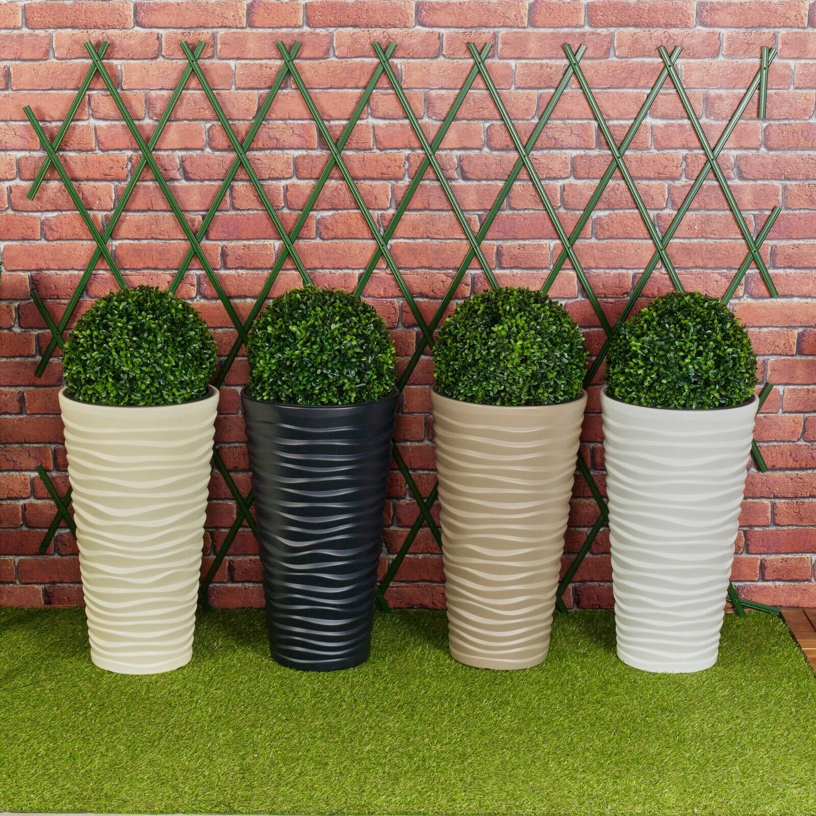 Sand Large Plant Pot Flower Indoor Outdoor Garden Planters Boxwood Buxus Ball