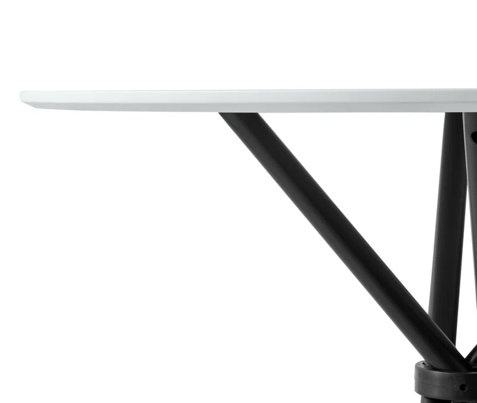 Mose Cullompton Small round Dining Table (TAB202, 90Cm) with 4 Chairs (CHA502-SGY)