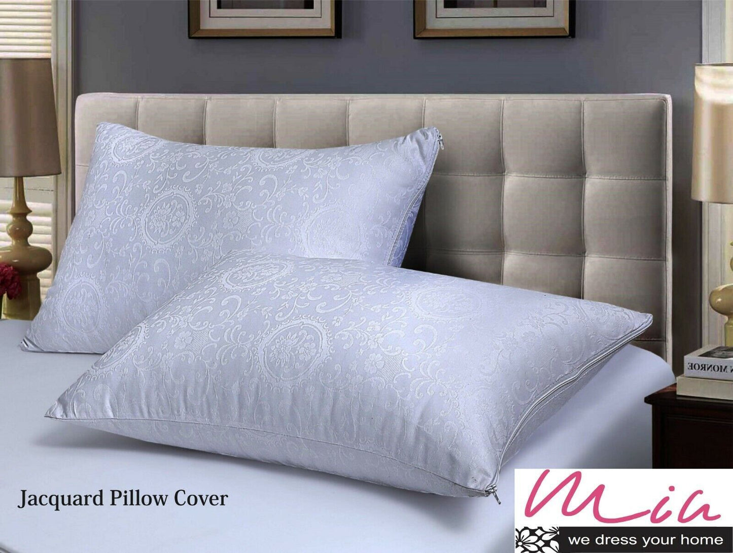 Pack of 4 Zipped WATERPROOF QUILTED Pillow Protectors Hypoallergenic Soft Covers