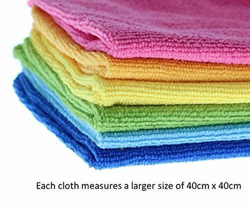 6 Large Microfibre Home Kitchen Car Valeting Dusters Polishing Cleaning Clothes