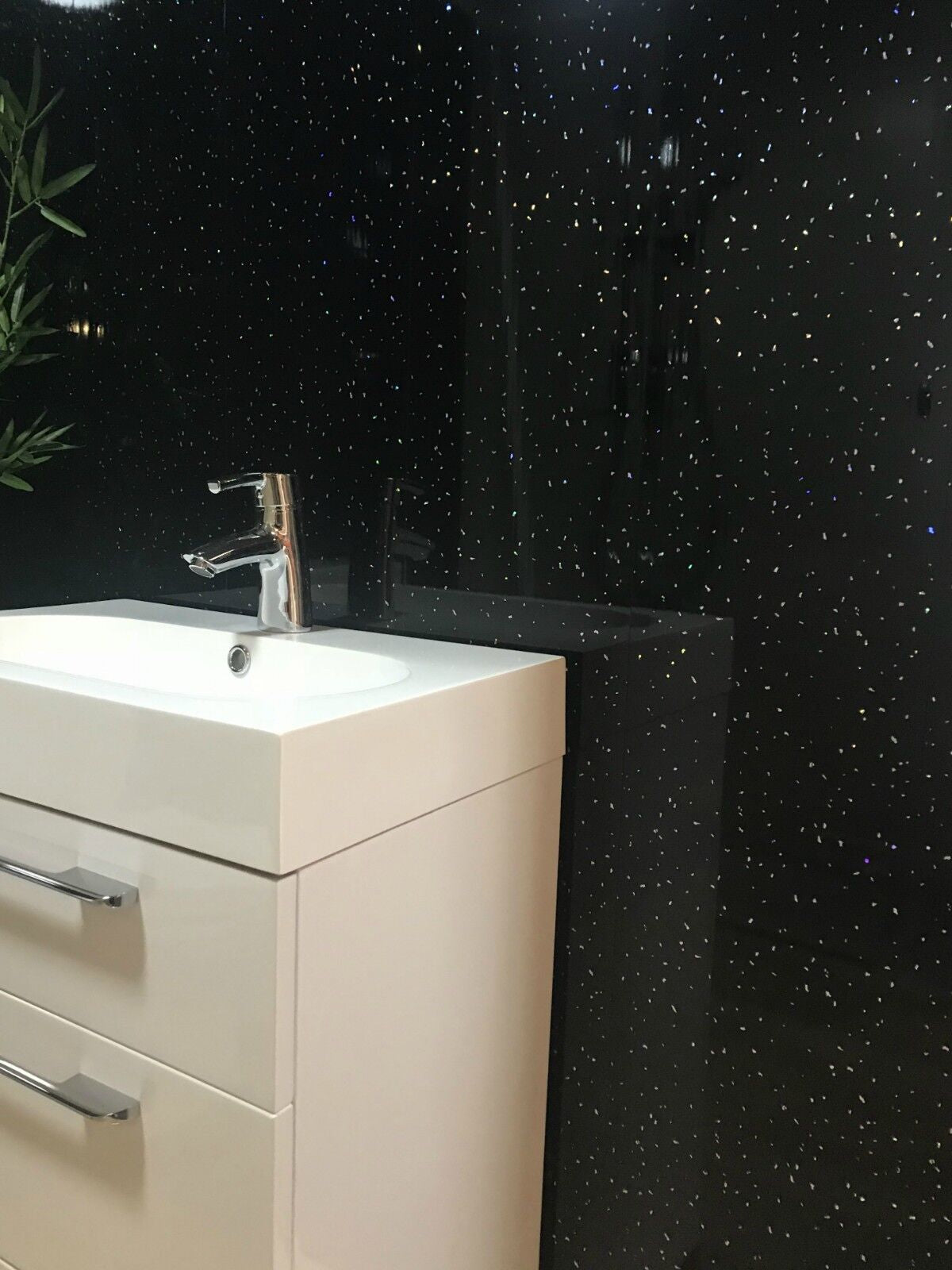 10 White Black Grey Sparkle & Marble Shower Wall Panels PVC Bathroom Cladding