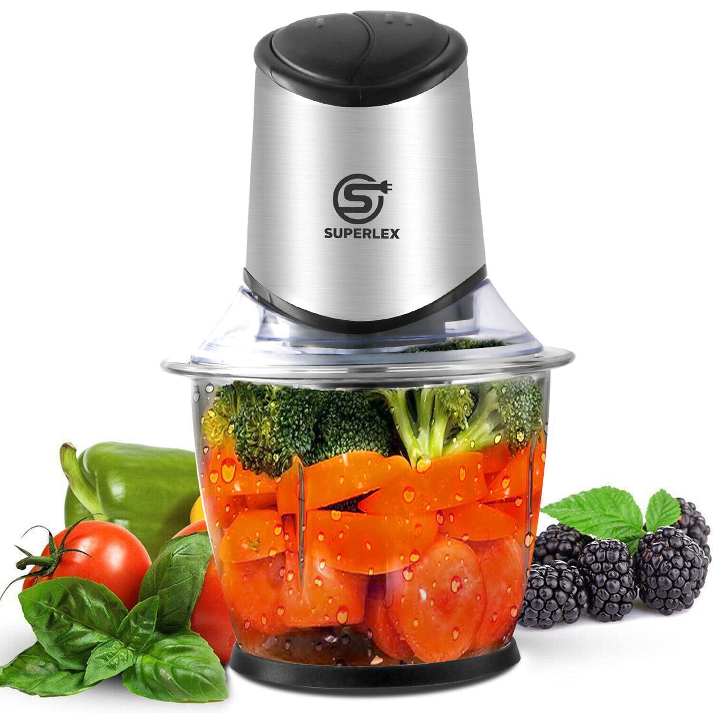Mini Chopper Electric Blender& One Button Operation,Easy Clean with Nuts Grinder