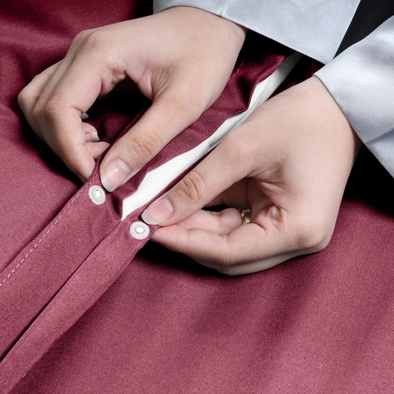 Odil Microfiber Solid Colour Duvet Cover Set with Pillowcases