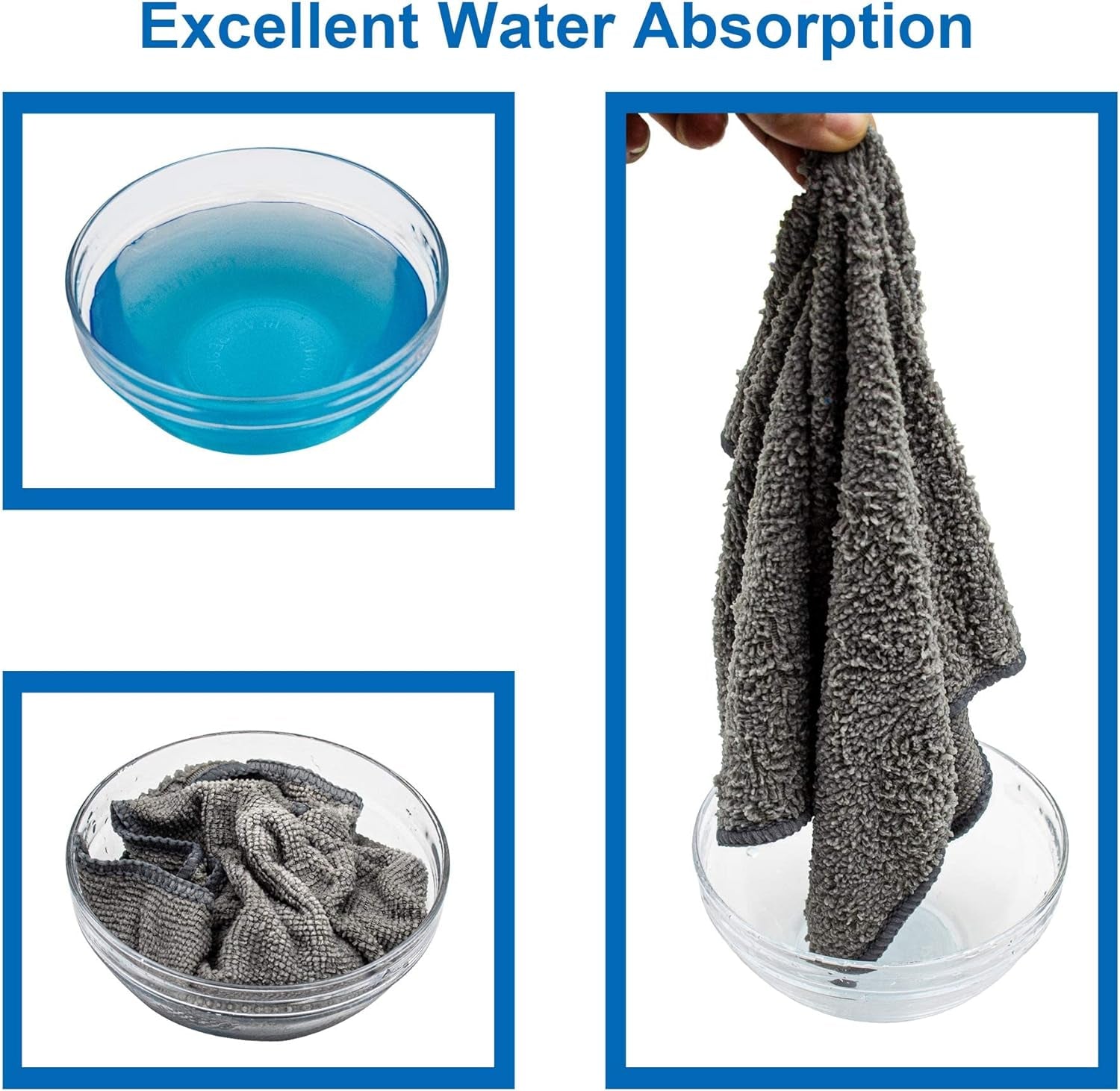 Microfibre Cloth- Pack of 50, Multifunctional Microfibre Towels,30X40Cm, Highly Absorbent Microfiber Duster Cloths for Kitchen, Lint-Free,Streak-Free Cleaning Cloths for Car