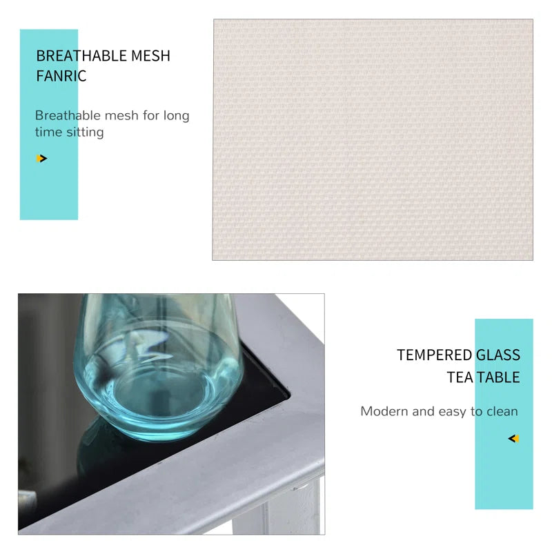 Gulfasa 169Cm Long Reclining Chaise Lounge Set