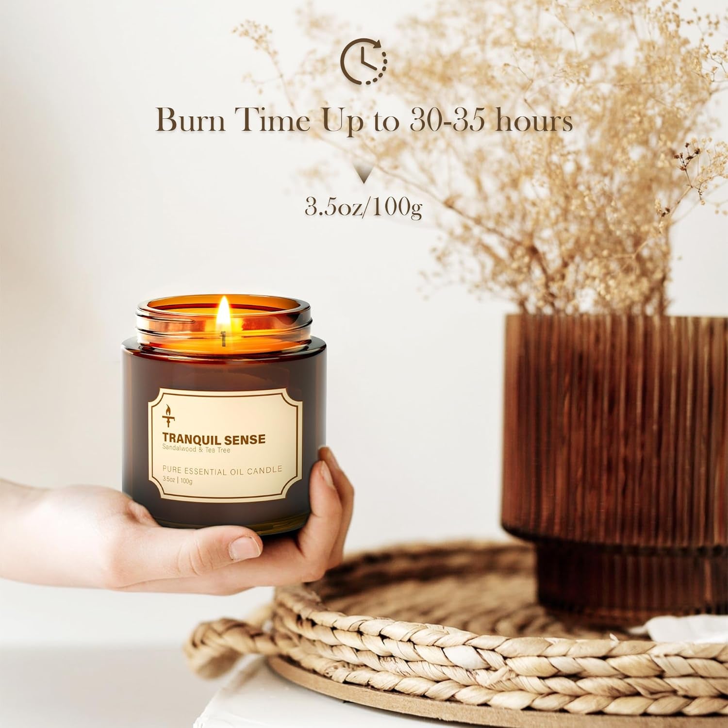 Scented Candles for Living Room, 2 Pack 3.5Oz Soy Wax Candles for Home Scented, Deep Cleanse & Tranquil Sense Aromatherapy Candle Gift Set, Relaxation Gifts for Women