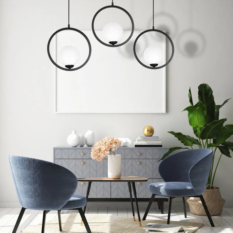 Alvey 3-Light Kitchen Island Globe Pendant