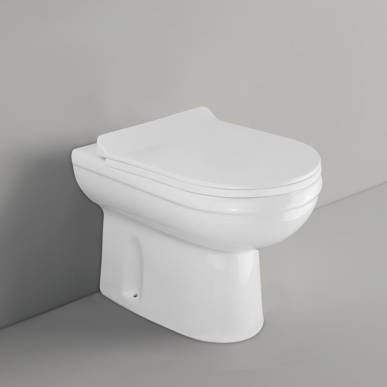 MANIFOLD BACK to WALL MODERN WC TOILET PAN & SOFT CLOSE SEAT + CONCEALED CISTERN