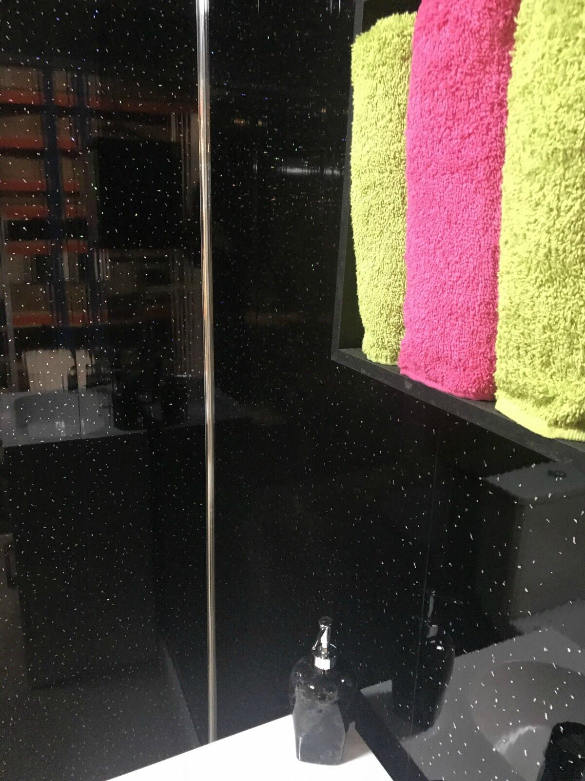 10 White Black Grey Sparkle & Marble Shower Wall Panels PVC Bathroom Cladding