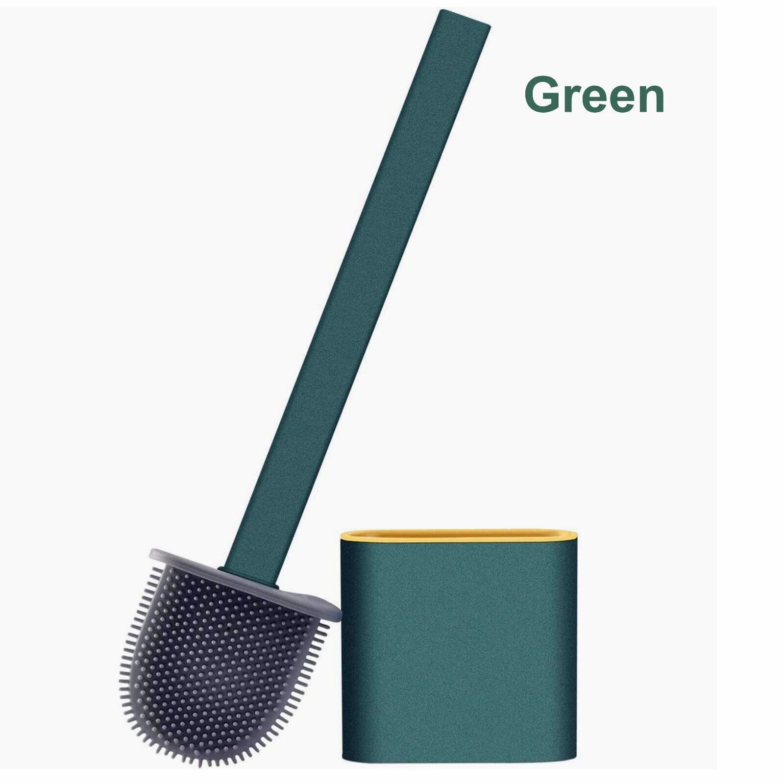 Toilet Brush & Toilet Brush Holdersilicone Soft TPR Cleaning Brush Full Set 2PK