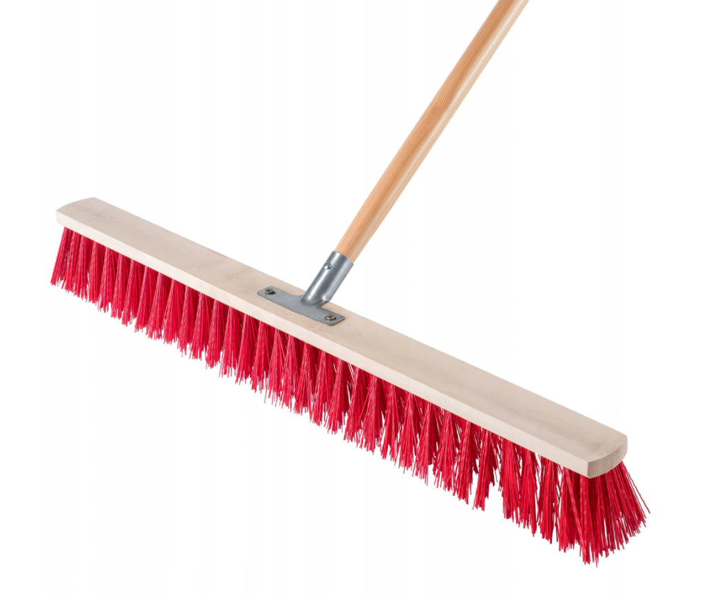 1.2M Traditional Outdoor Garden Sweeping Brush Floor Yard Wooden Broom Handle