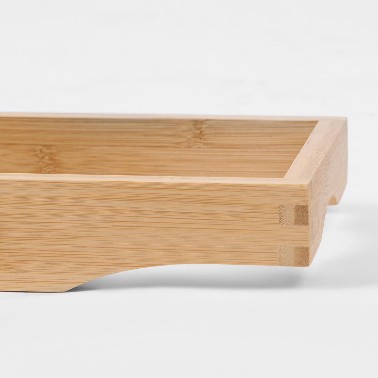 OHS Wooden Bath Tub Rack Storage Bathroom Caddy Shelf Tray Soap Holder Tidy Unit