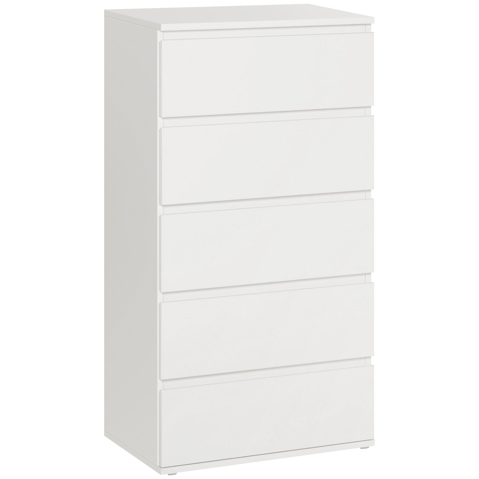 HOMCOM 5 Drawer Cabinet Storage Cupboard Sideboard Organiser Living Room White